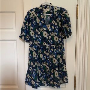 Trovata Blue and Green Floral Dress